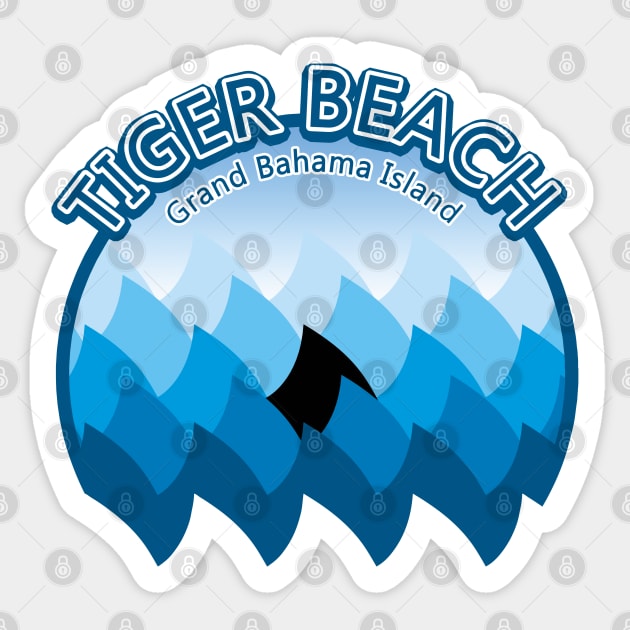 Tiger beach shark diving Sticker by TMBTM